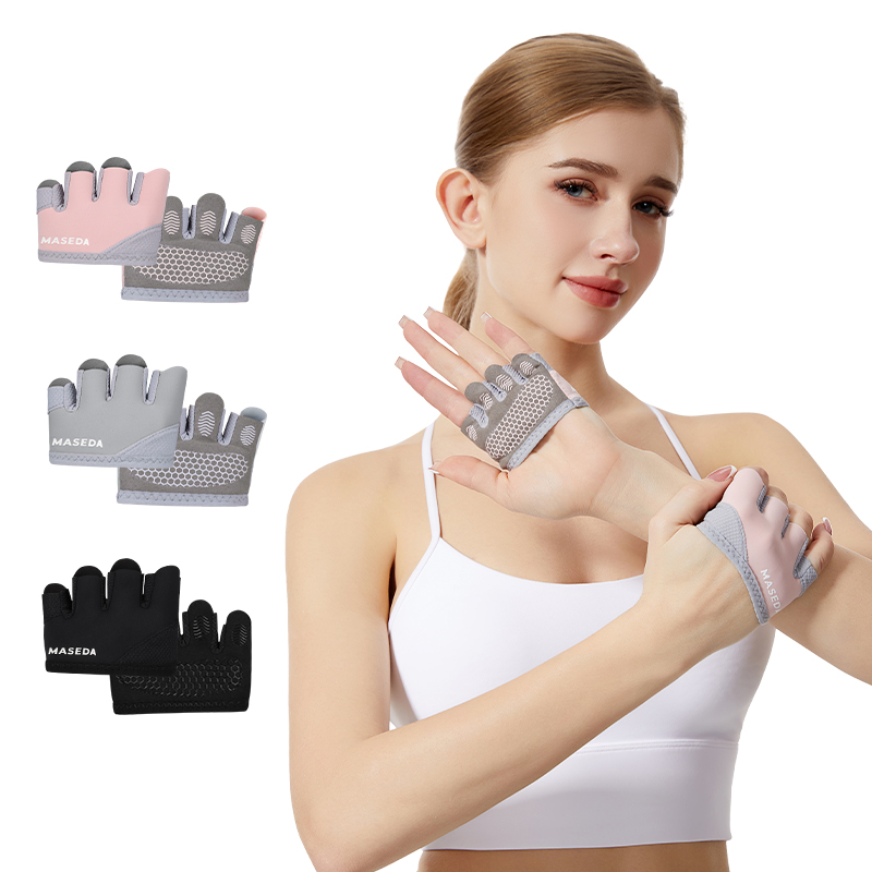Fitness Of Yoga - Pair of Fitness Fingerless Gloves: Anti-Blister