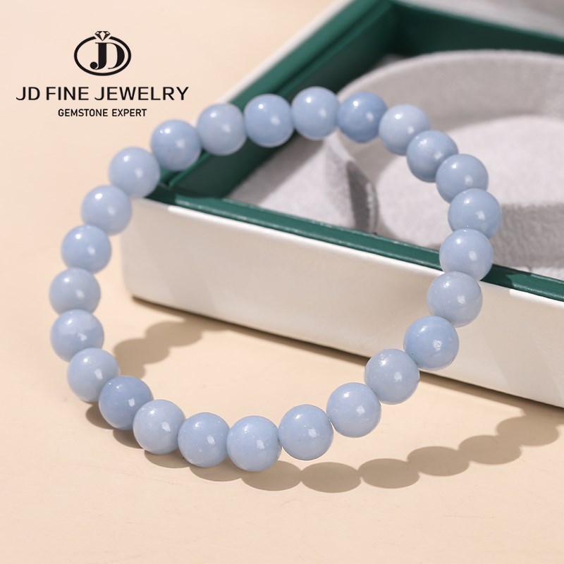 Yoga Fitness Tracker - JD Natural Stone Blue Angelite Angel