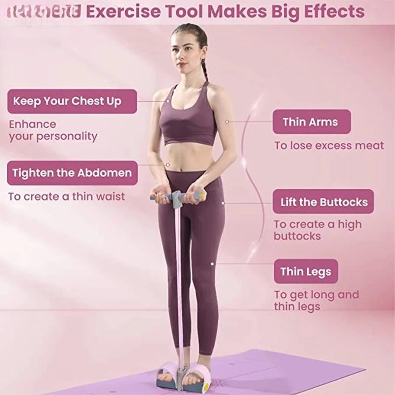 Yoga Fitness Stretching Strap - New 4-Tube Resistance Bands Yoga Pedal