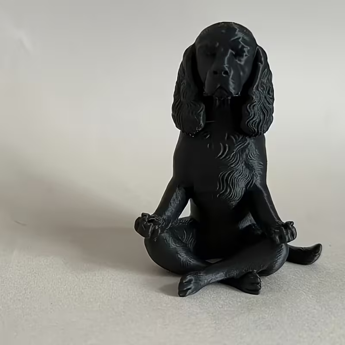 Yoga Fitness Model - Newest 3D Printed Black Meditating Cocker