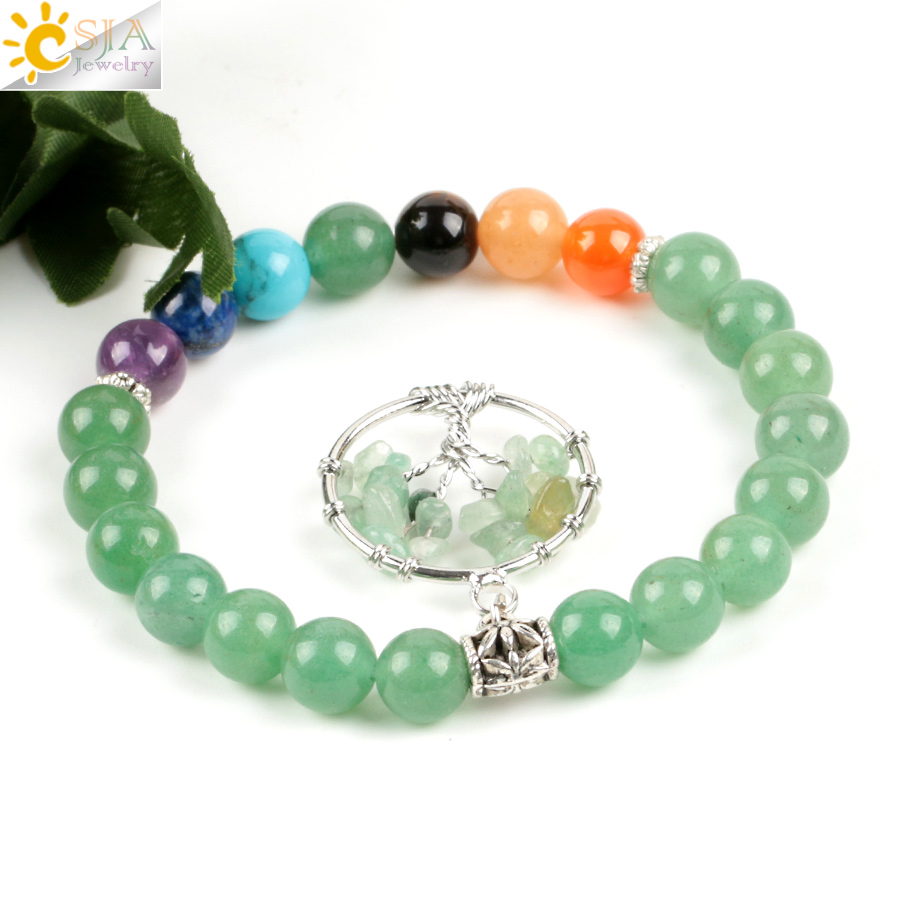 CSJA 7 Chakras Natural Stones  - Yoga Fitness Tracker recension och pris