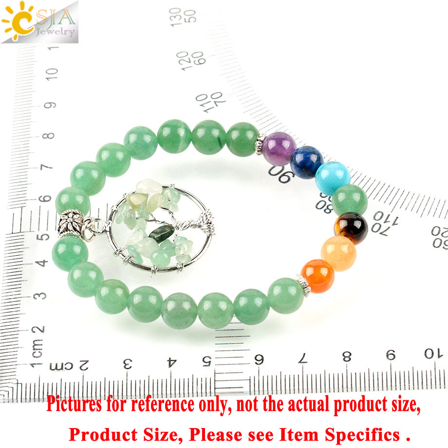 CSJA 7 Chakras Natural Stones  - Yoga Fitness Tracker recension och pris