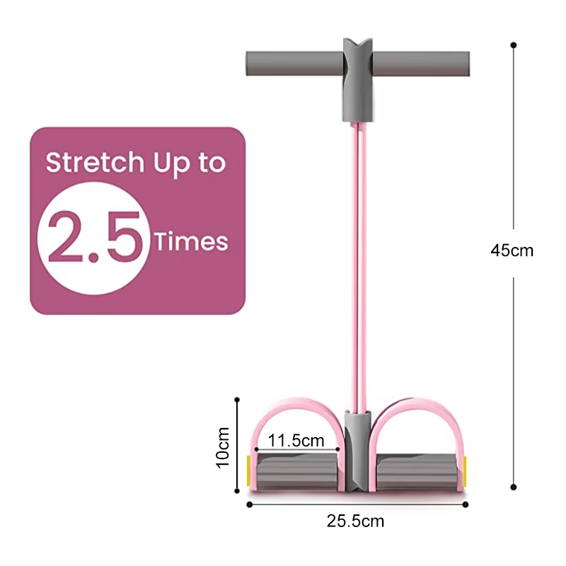 4-Tube Resistance Bands Yoga P - Yoga Fitness Stretching Strap recension och pris
