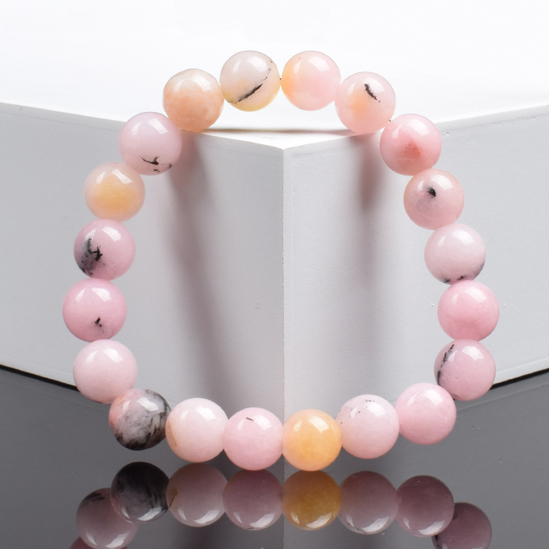 Natural Stone Pink Opal Beads  - Yoga Fitness Tracker recension och pris