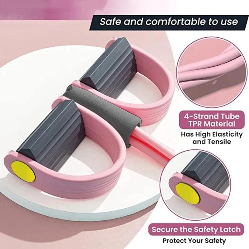 New 4-Tube Resistance Bands Yo - Yoga Fitness Stretching Strap recension och pris