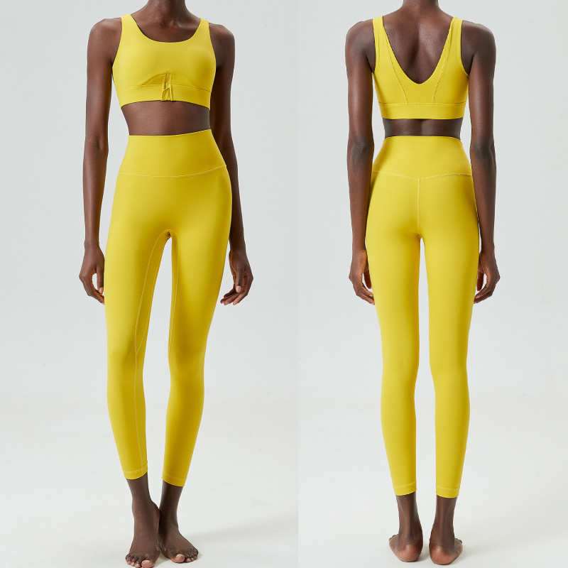Two Pieces Set Zipper Yoga Spo - Yoga Fitness Set recension och pris