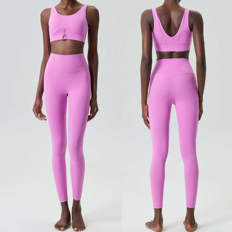 Two Pieces Set Zipper Yoga Spo - Yoga Fitness Set recension och pris