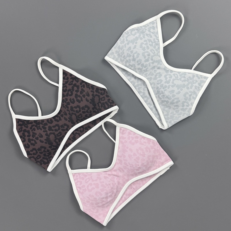 Sports Bra Women Leopard Print - Yoga Fitness Stretching Strap recension och pris