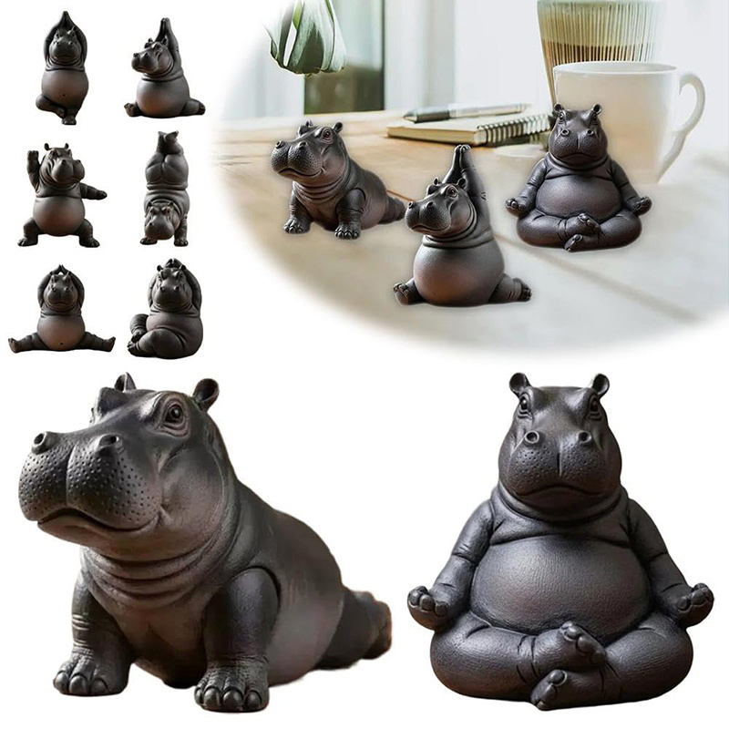 Yoga Master Hippo Statue Handc - Yoga Fitness Model recension och pris