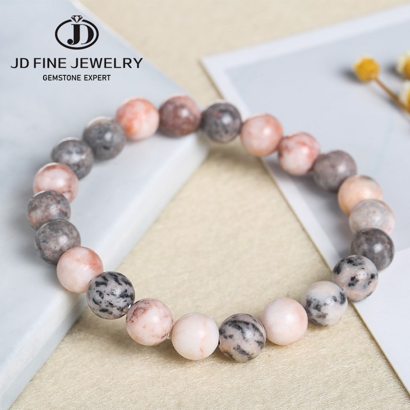 JD Natural Pink Zebra Jaspers  - Yoga Fitness Tracker recension och pris