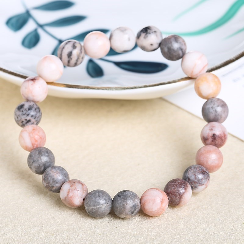 JD Natural Pink Zebra Jaspers  - Yoga Fitness Tracker recension och pris