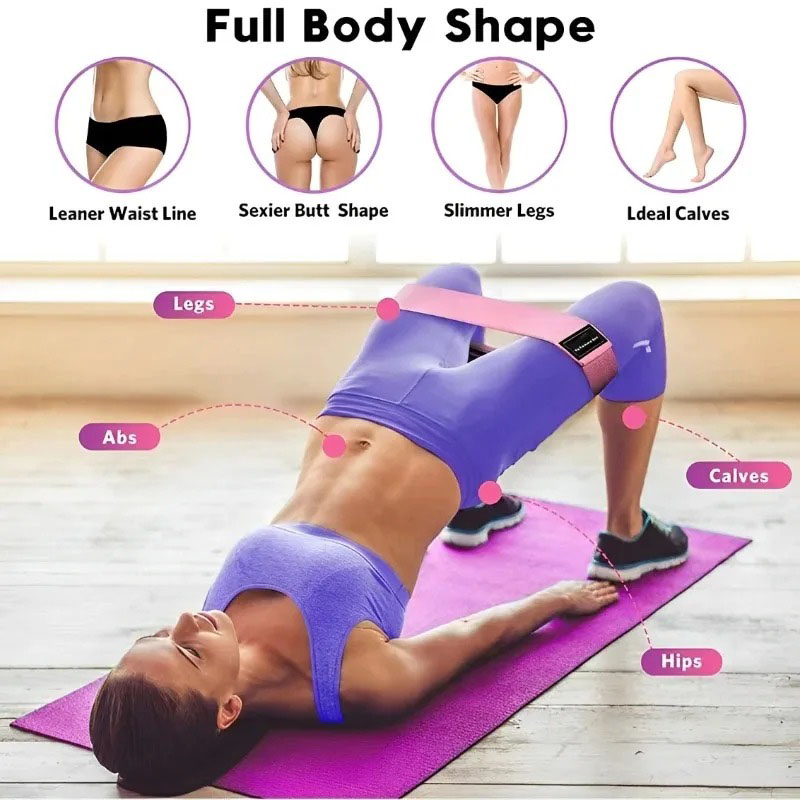 3Pcs Fabric Resistance Hip Boo - Yoga Fitness Stretching Strap recension och pris