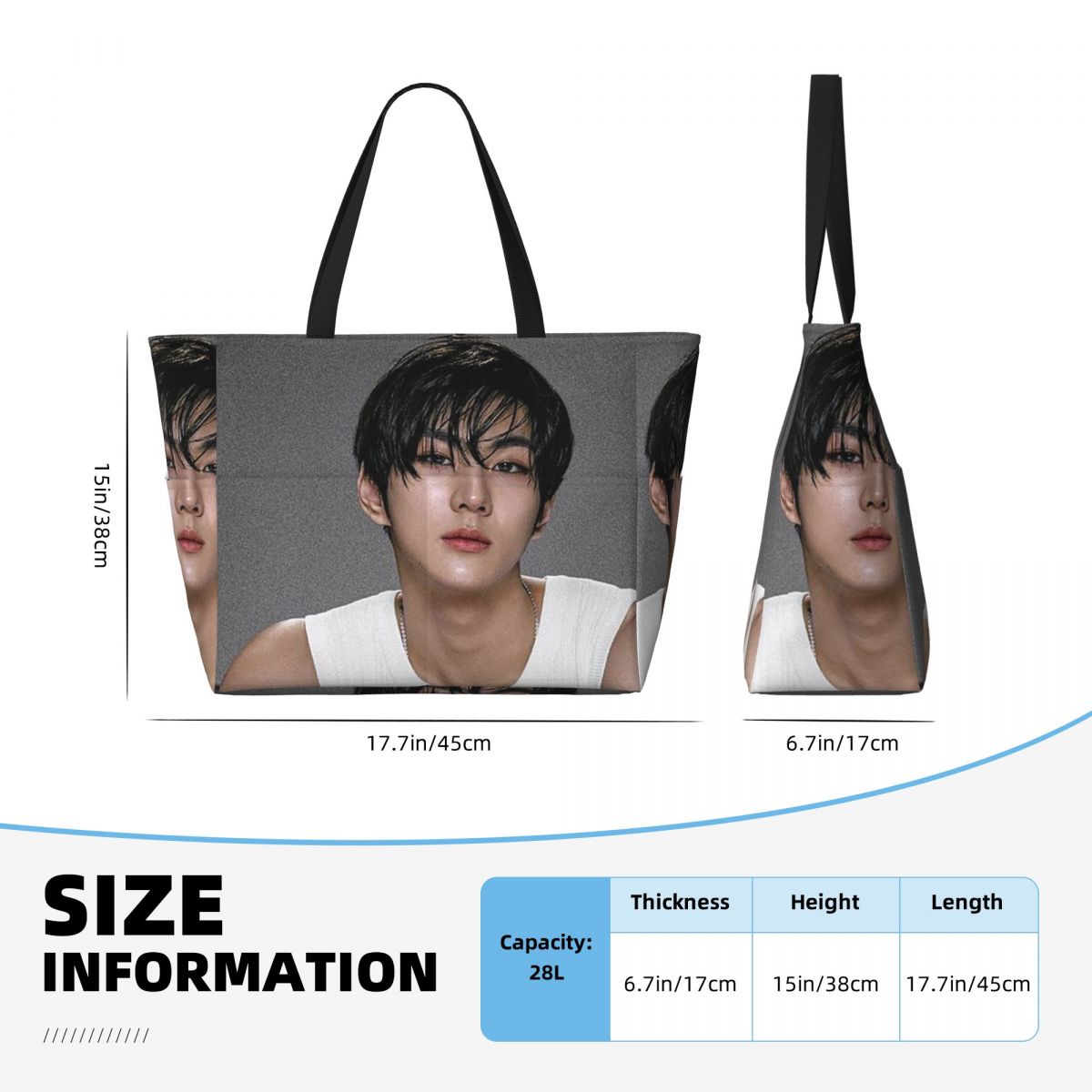 Jungwon En Kpop Beach Tote Bag - Yoga En Fitness recension och pris