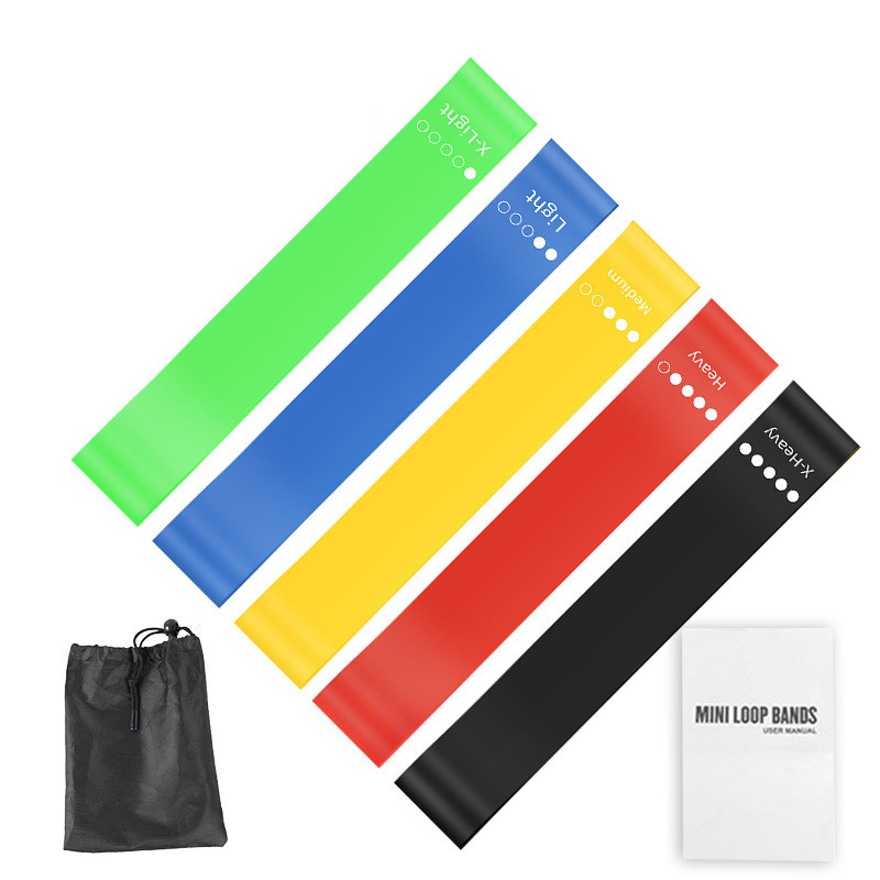 5Pcs TPE Resistance Bands Set  - Yoga Fitness Stretching Strap recension och pris