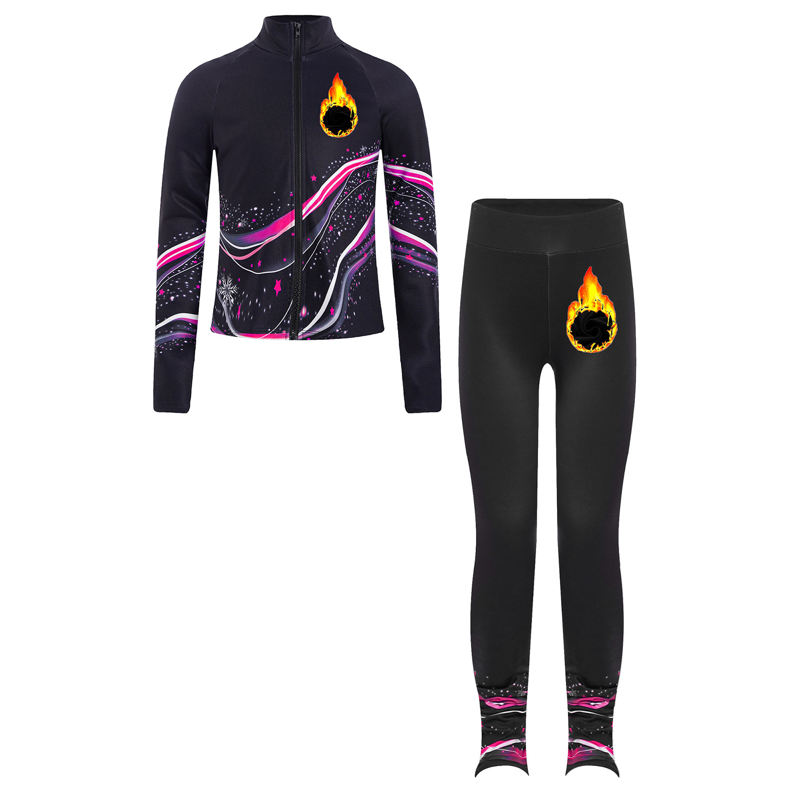 Kids Girls Fleece Figure Skati - Yoga Fitness Model recension och pris