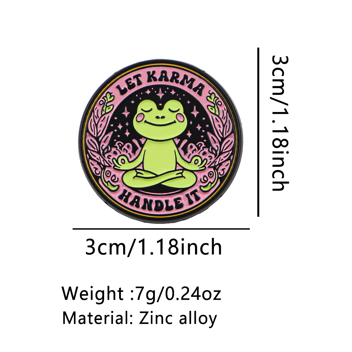 Yoga Frog Enamel Pin LET KARMA - Yoga Fitness Model recension och pris
