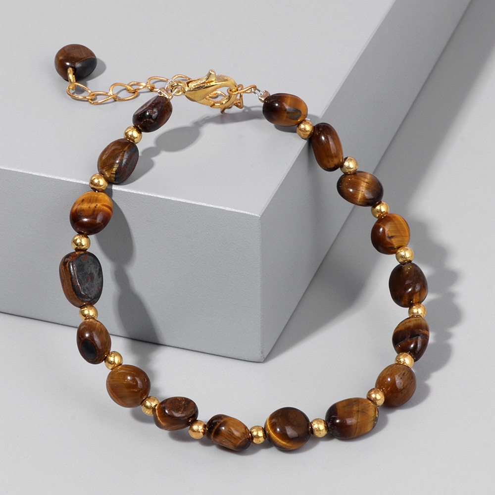 Natural Tiger Eye Stone Bracel - Yoga Fitness Tracker recension och pris