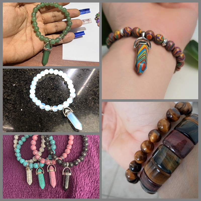 Natural Tiger Eye Stone Bracel - Yoga Fitness Tracker recension och pris